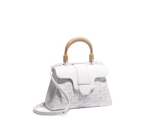 Goyard Saigon Souple Mini Bag In Goyardine Canvas And Chevroches Calfskin White