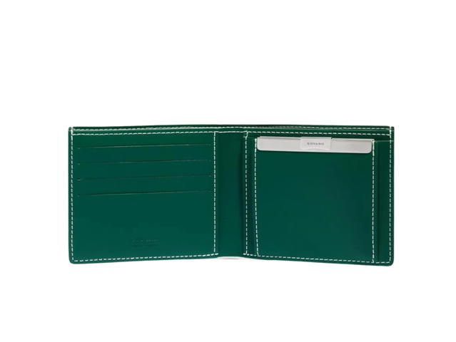 Goyard Goyard Saint Florentin Wallet In Goyardine Canvas And Vauzelles Calfskin Green - view 2