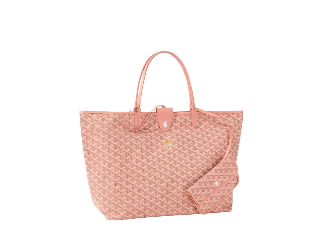 Goyard Goyard Saint Louis GM Bag In Goyardine Canvas And Chevroches Calfskin With Palladium Hardware Pearly Coral