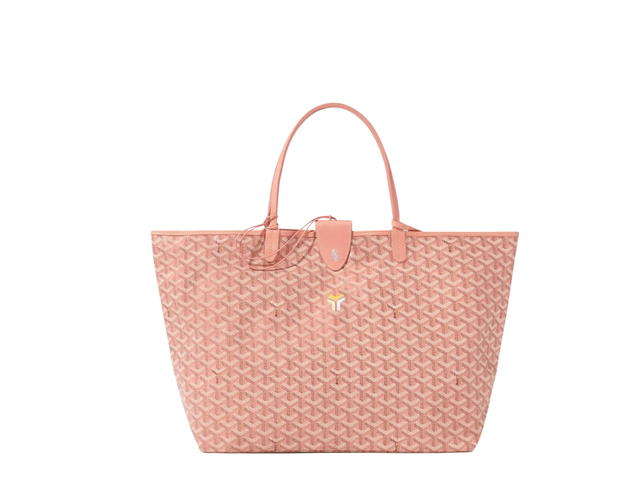 Goyard Goyard Saint Louis GM Bag In Goyardine Canvas And Chevroches Calfskin With Palladium Hardware Pearly Coral - view 2