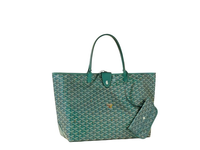 Goyard Goyard Saint Louis GM Bag In Goyardine Canvas And Chevroches Calfskin With Palladium Hardware Pearly Green - view 1