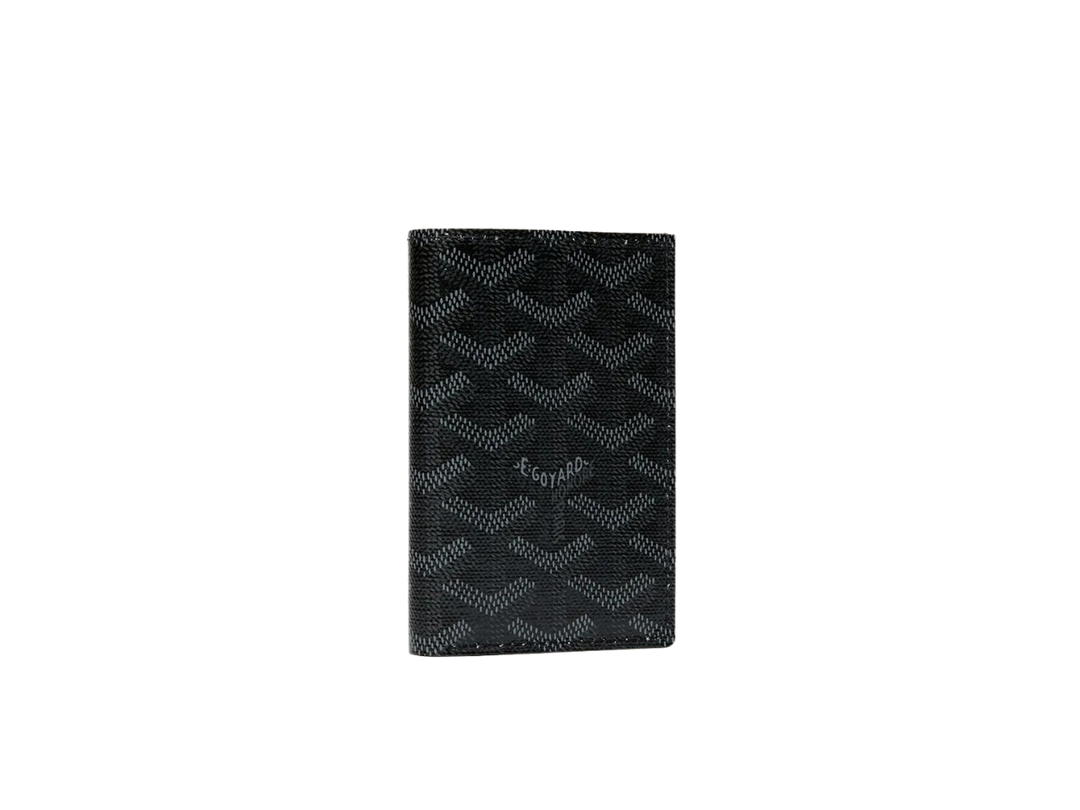 Goyard Goyard Saint Pierre Card Wallet In Goyardine Canvas And Vauzelles Calfskin Jet Black