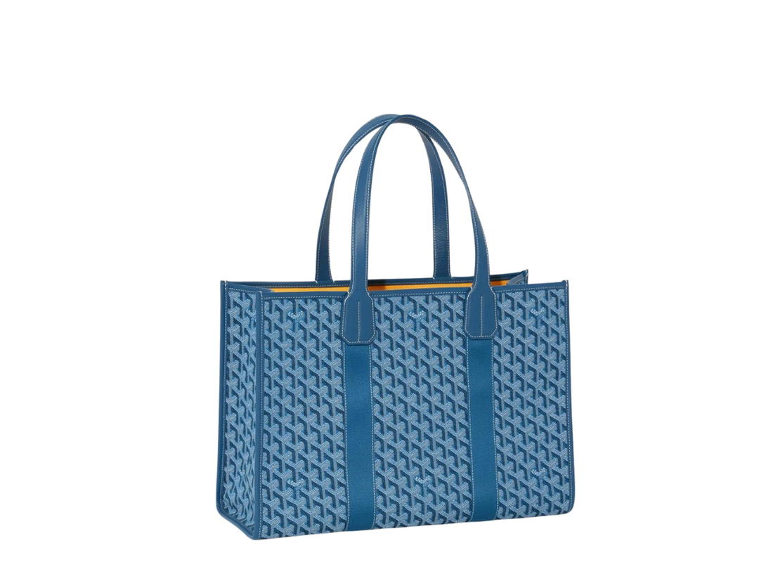 Goyard Goyard Villette Jacquard Tote Bag MM In Chevroches Calfskin Ocean Blue