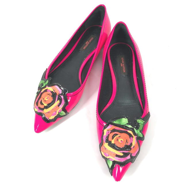 Louis Vuitton Graffiti Rose rose rose Flat shoes Shoespumps - view 2