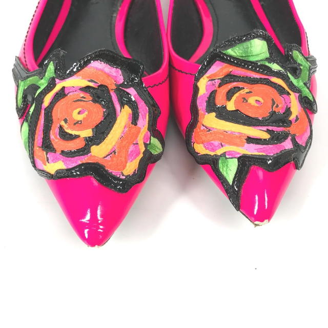 Louis Vuitton Graffiti Rose rose rose Flat shoes Shoespumps - view 4