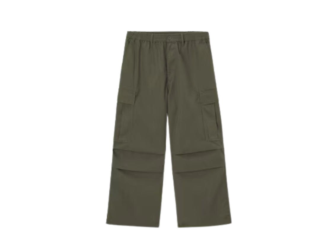 GU GU Super Wide Cargo Pants Dark Green