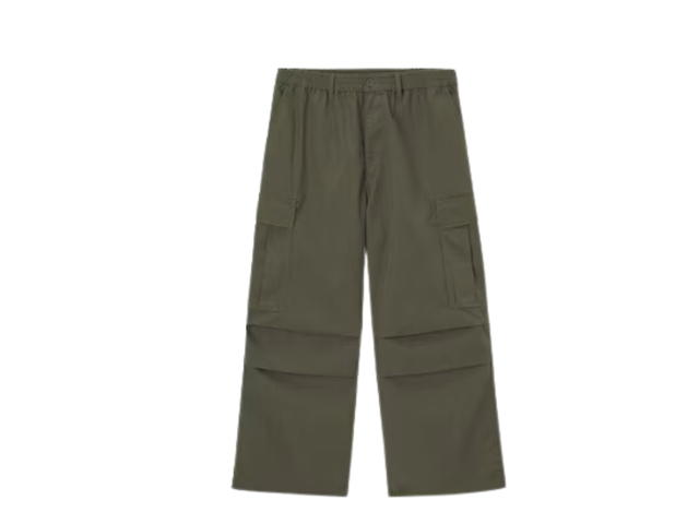 GU GU Super Wide Cargo Pants Dark Green - view 1