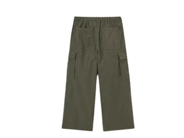 GU GU Super Wide Cargo Pants Dark Green - view 2