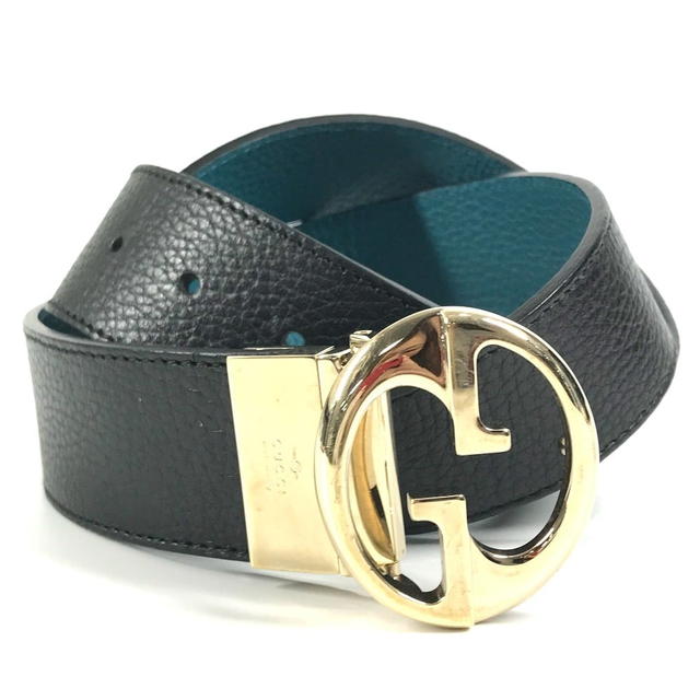 Gucci GUCCI 450000 Double G GG logo Belt buckle for bottoms belt Leather Black/blue - view 2