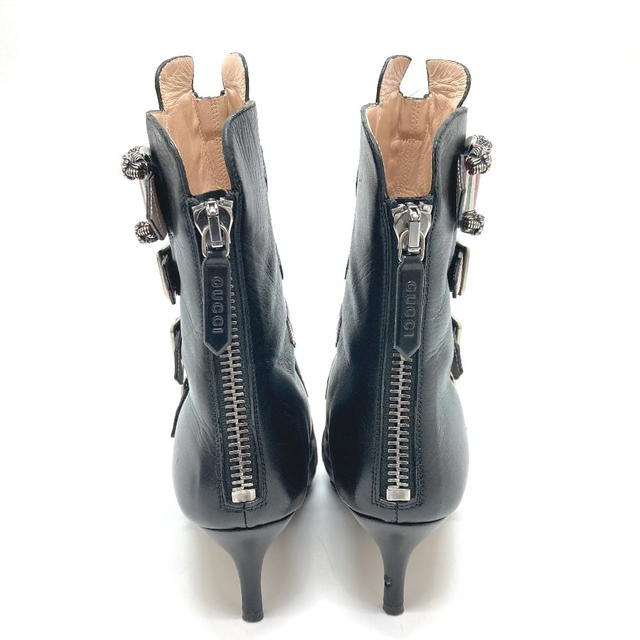 Gucci GUCCI 452915 King Snake Dionysus boots Leather Red x Black - view 2