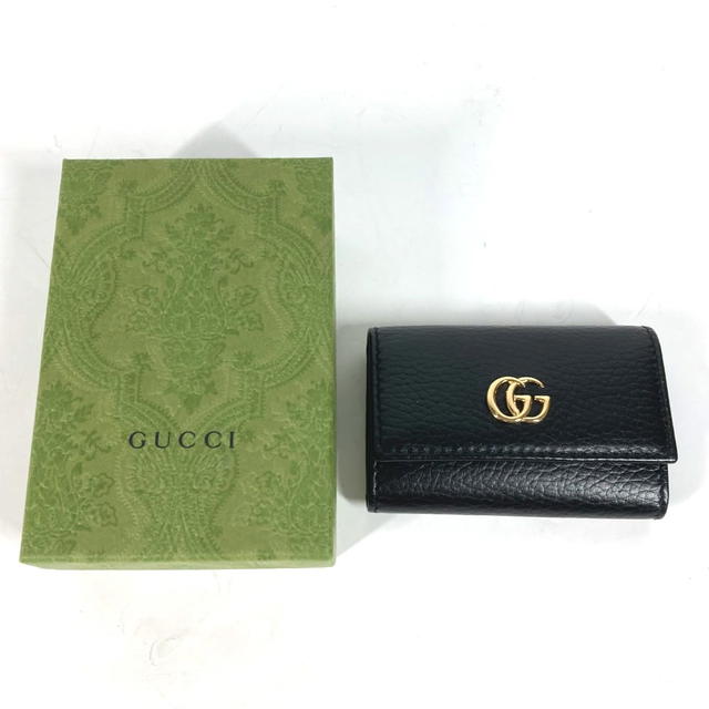 Gucci GUCCI 456118 key GG Marmont 6-Ring Key Case Leather Black - view 3