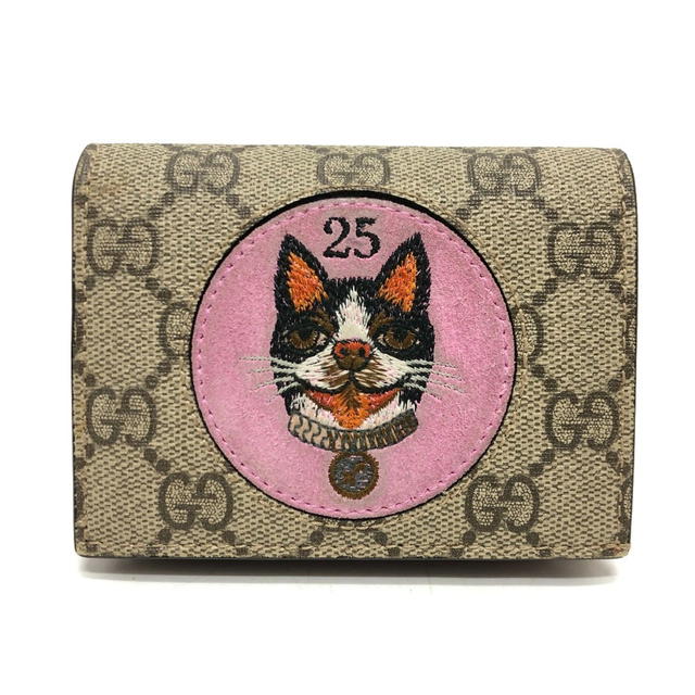 Gucci GUCCI 506277 GG Supreme BOSCO Wallet CompactWallet Folded wallet Beige/Red - view 2