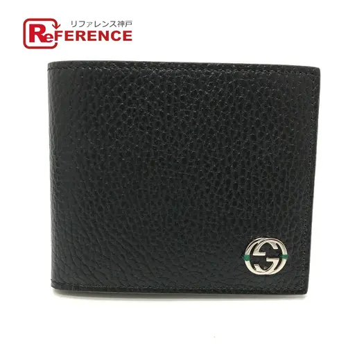 Buy GUCCI 610466 Interlocking G  Folded wallet Leather Black/SilverHardware at Sasom – Authentic and Ready to Ship