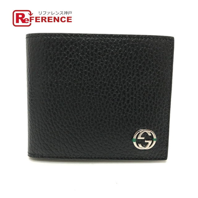 Gucci GUCCI 610466 Interlocking G  Folded wallet Leather Black/SilverHardware - view 1