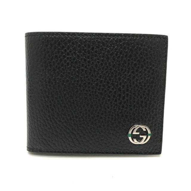 Gucci GUCCI 610466 Interlocking G  Folded wallet Leather Black/SilverHardware - view 2
