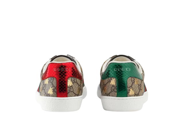 Gucci Gucci Ace GG Supreme Bees Sneaker In Beige-Ebony GG Supreme With Gold Bees Print - view 4