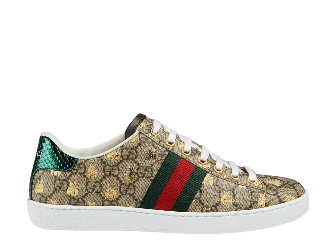 Gucci Gucci Ace GG Supreme Sneaker With Gold Bees Print (W)