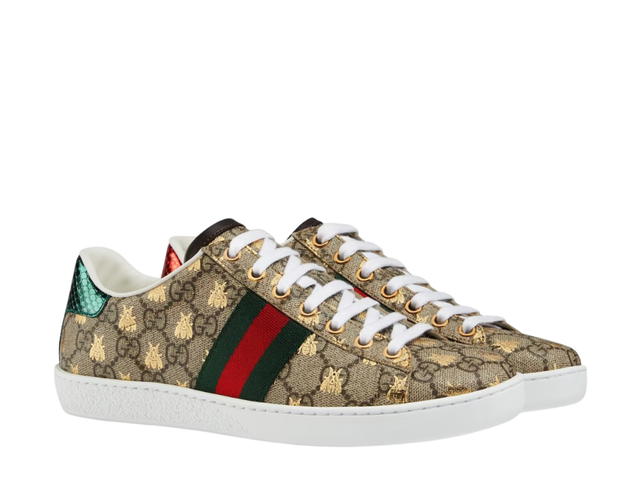 Gucci Gucci Ace GG Supreme Sneaker With Gold Bees Print (W) - view 2