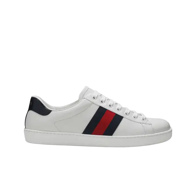 Gucci Gucci Ace Leather Sneakers White Blue - view 1