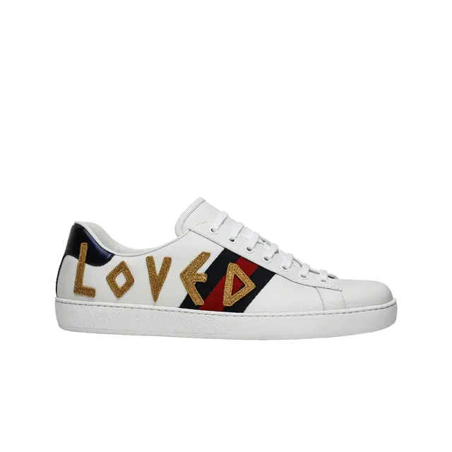 Gucci Gucci Ace Loved Embroidered Sneakers - view 2
