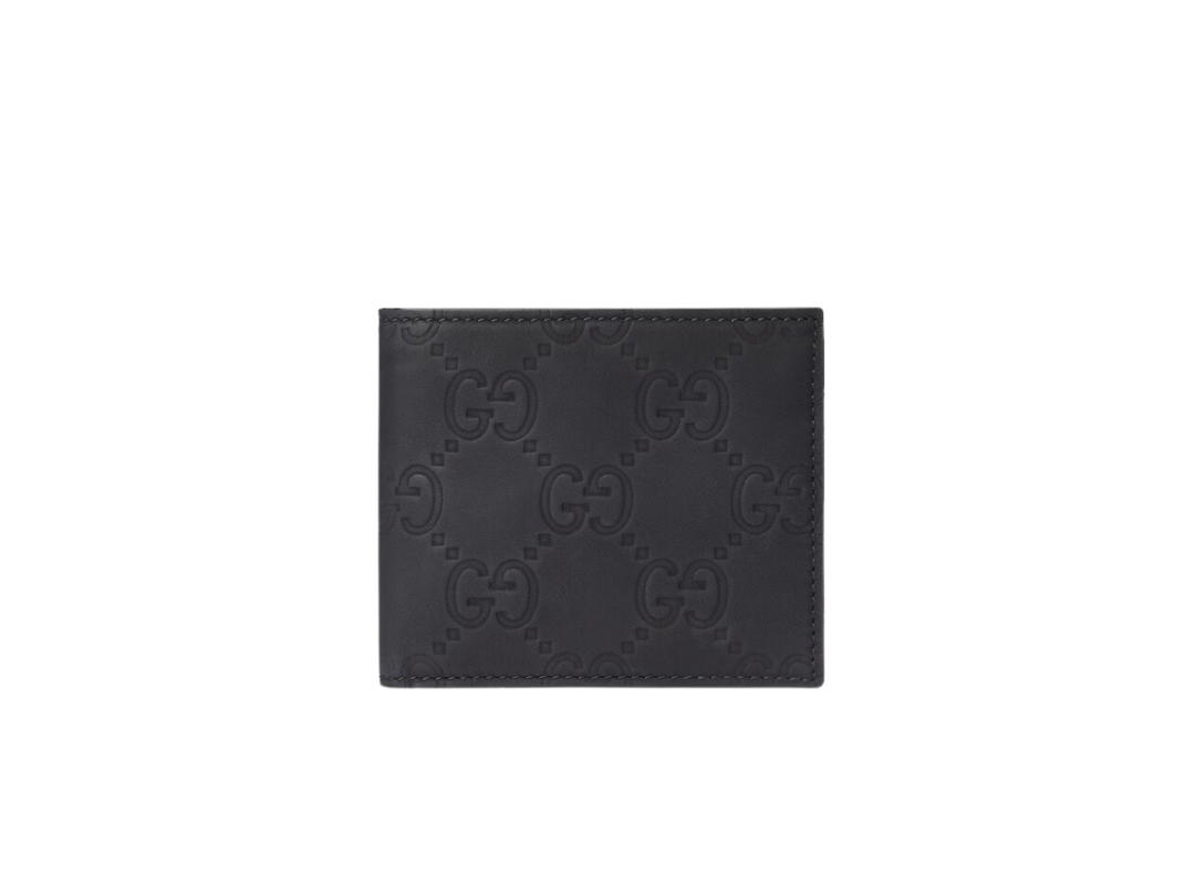Gucci Gucci Bi-Fold Wallet In GG Rubber-Effect With Black