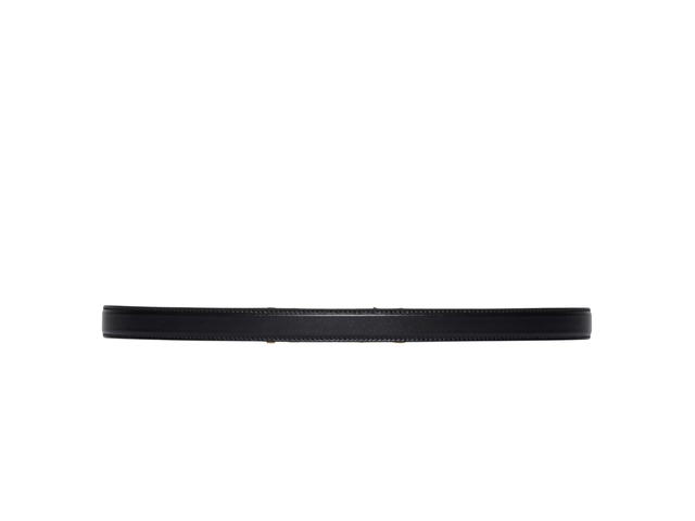 Gucci Gucci Buckle Thin Belt 20MM In Black Leather With Gold-Toned Hardware - view 2