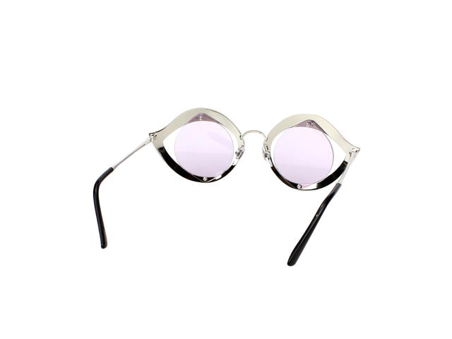 Gucci Gucci Cat Eye Metal Glasses In Silver Metal Plastic With Transparent and Crystals - view 4