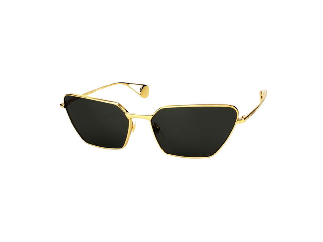 Gucci Gucci Cat-Eye Sunglasses In Gold Metal With Dark Grey Lens - view 1