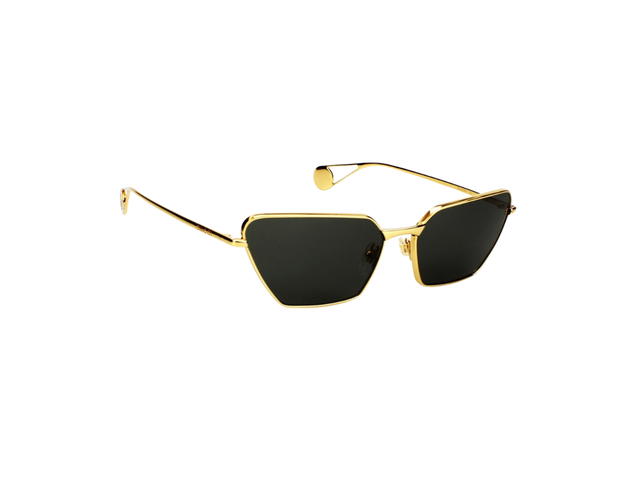 Gucci Gucci Cat-Eye Sunglasses In Gold Metal With Dark Grey Lens - view 3
