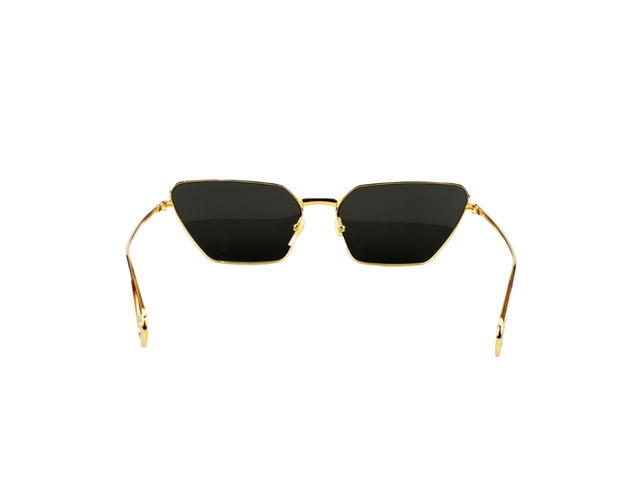 Gucci Gucci Cat-Eye Sunglasses In Gold Metal With Dark Grey Lens - view 4