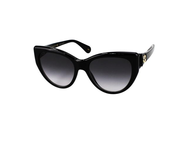 Gucci Gucci Cat Eye Sunglasses In Plastic With Grey Shaded Lens Shiny Black - view 1
