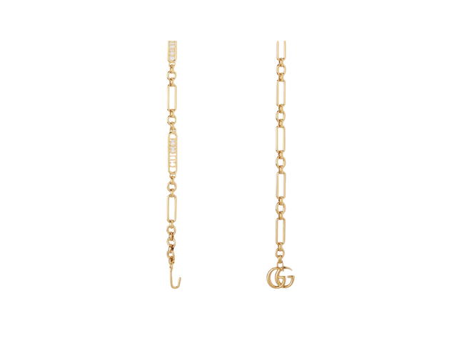 Gucci Gucci Chain Belt In Gold-Toned Brass Chain With Gucci Logo Motif - view 2