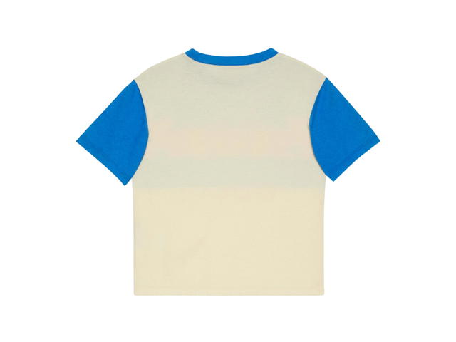 Gucci Gucci Children's Cotton T-Shirt With Web In Ivory-Pink And Blue Cotton Jersey With Interlocking G Gucci Print - view 2