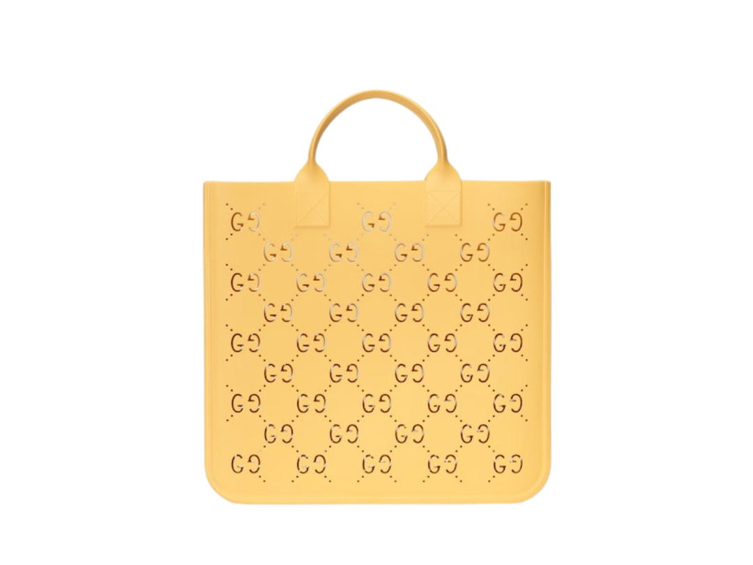 Gucci Gucci Children's GG Tote Bag In GG Supreme Rubber Yellow