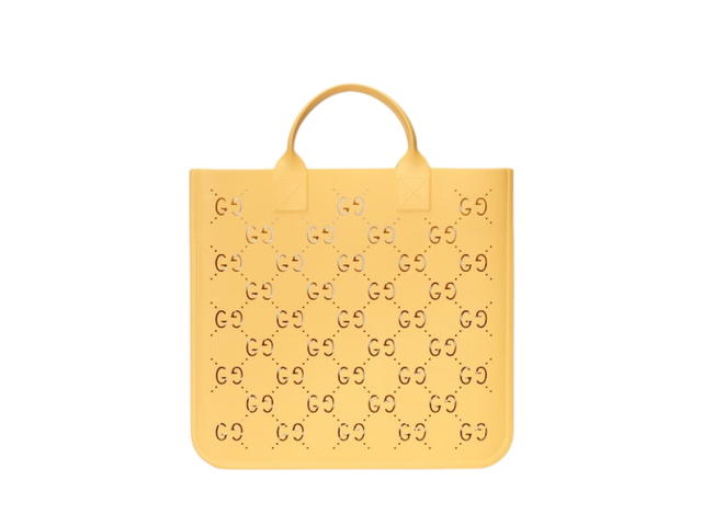 Gucci Gucci Children's GG Tote Bag In GG Supreme Rubber Yellow - view 1