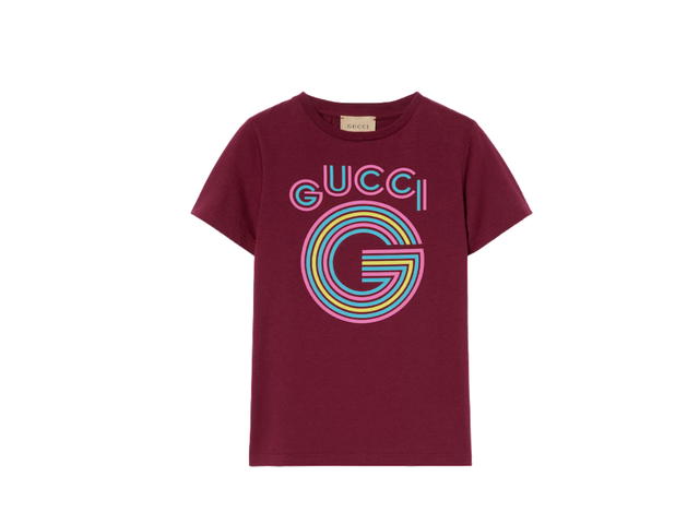 Gucci Gucci Children's printed cotton T-shirt Bordeaux - view 1