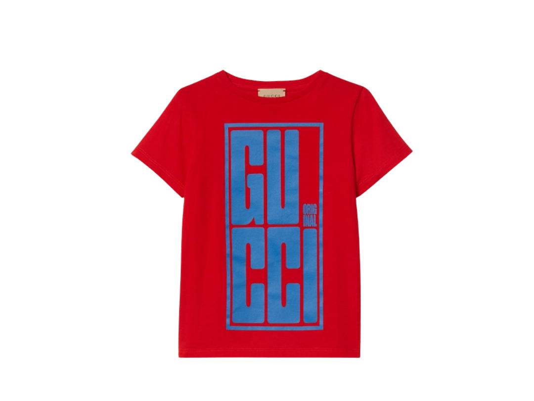 Gucci Gucci Children's printed cotton T-shirt Red