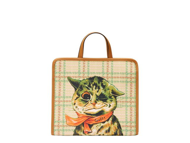 Gucci Gucci Top Handle Bag Cat Print - view 3