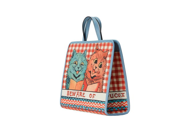 Gucci Gucci Top Handle Bag Cat Print - view 3
