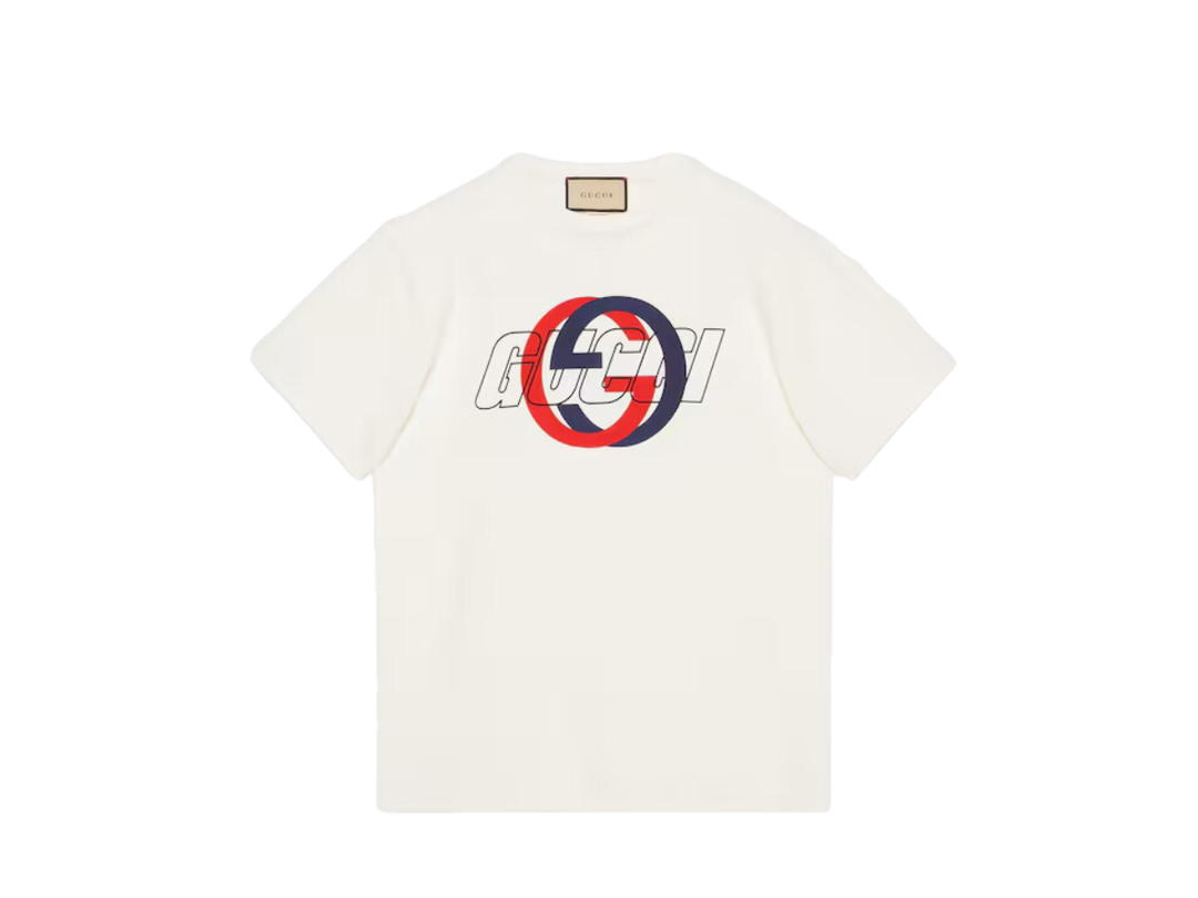 Gucci Gucci Cotton jersey printed T-shirt Off white