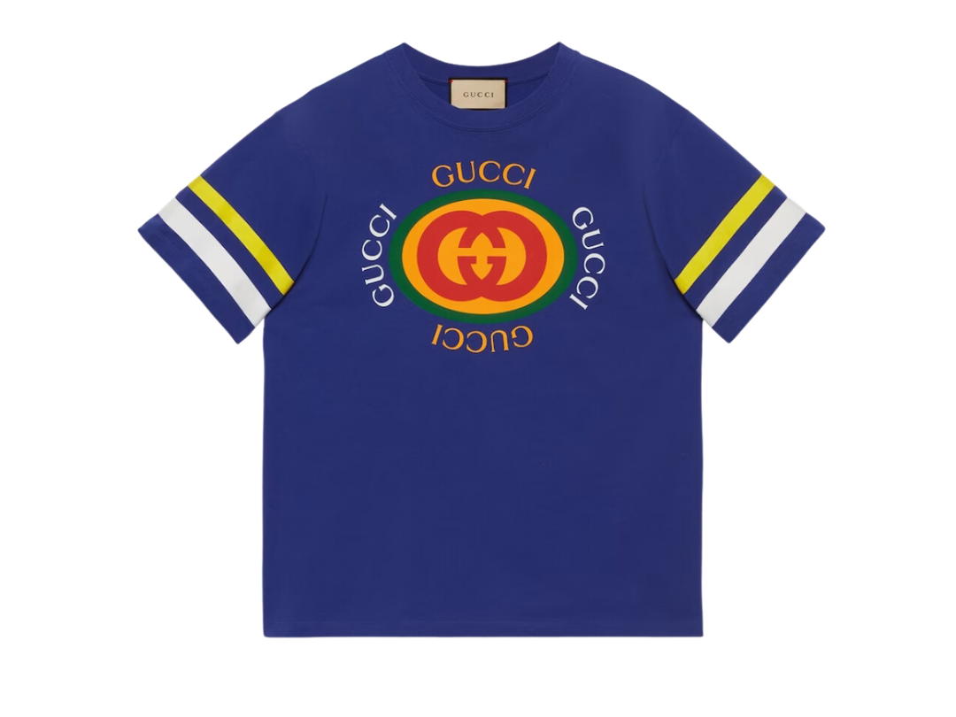 Gucci Gucci Cotton Jersey T-Shirt Blue
