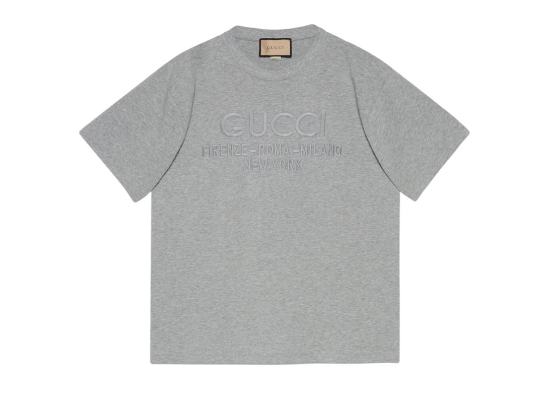 Gucci Gucci Cotton Jersey T-Shirt Grey