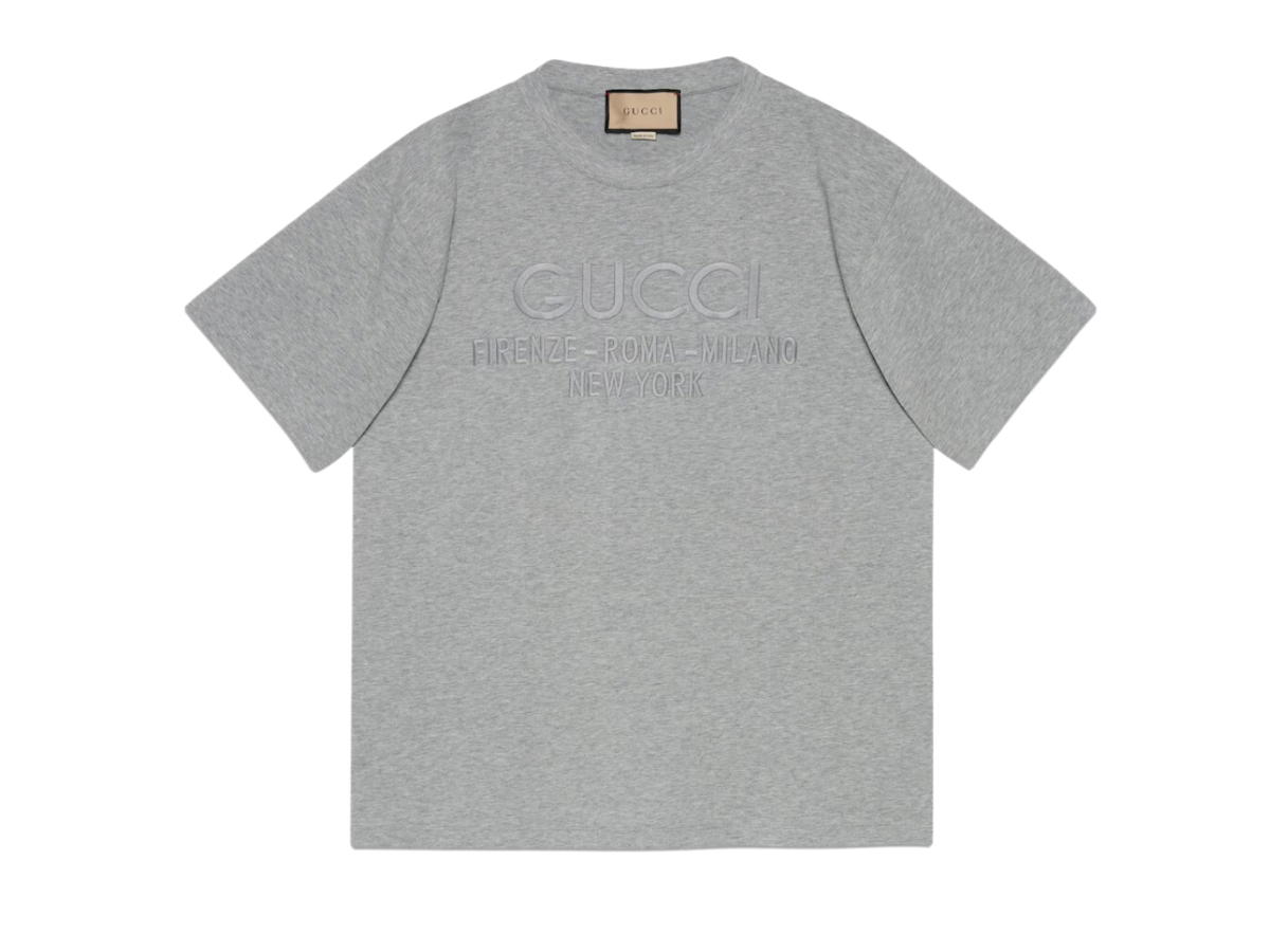 Gucci Gucci Cotton Jersey T-Shirt Grey
