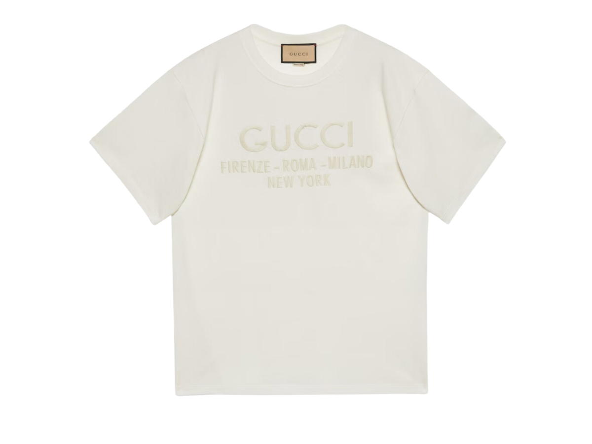 Gucci Gucci Cotton Jersey T-Shirt Off White