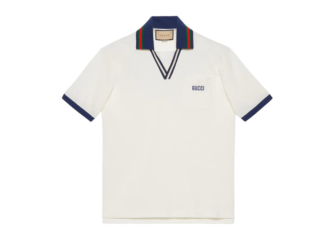 Gucci Gucci Cotton Piquet Polo Shirt White