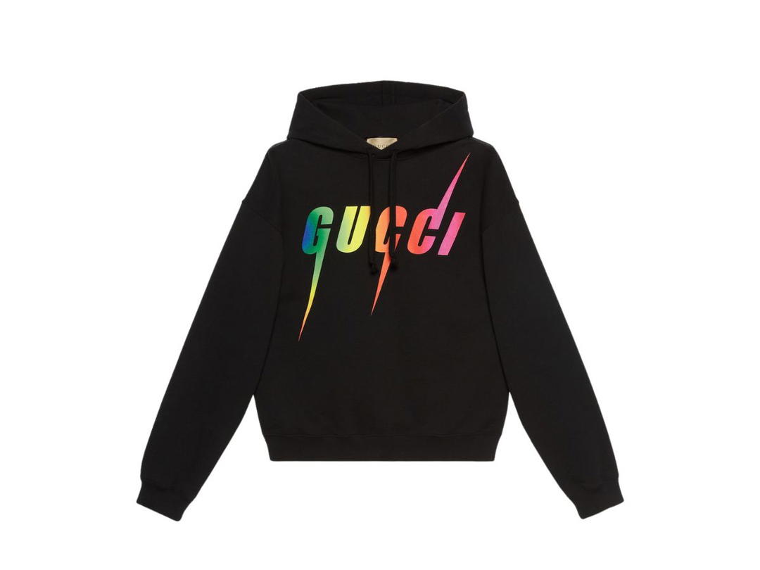 Gucci Gucci Cotton Sweatshirt With Gucci Blade Print Multicolour