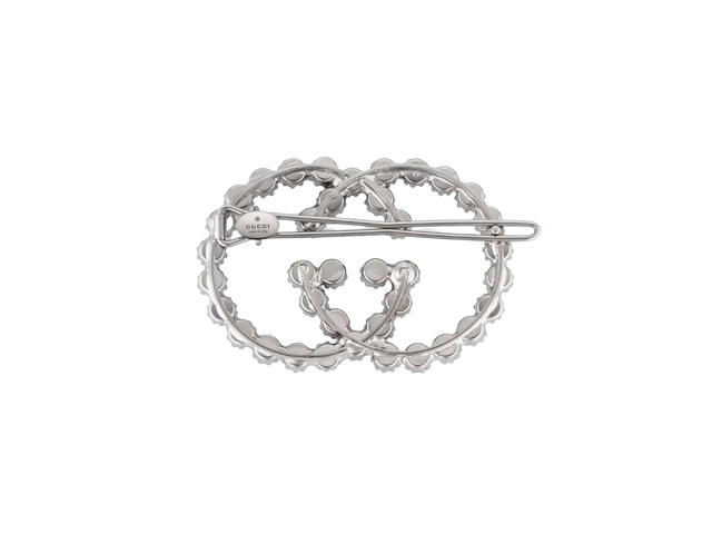 Gucci Gucci Crystal Interlocking G Hair Clip - view 2