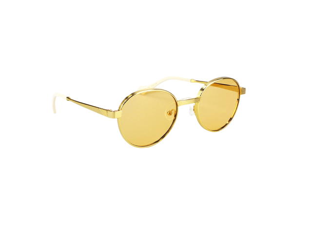 Gucci Gucci Eyewear Sunglasses In Gold Metal With Demo Lens - view 3