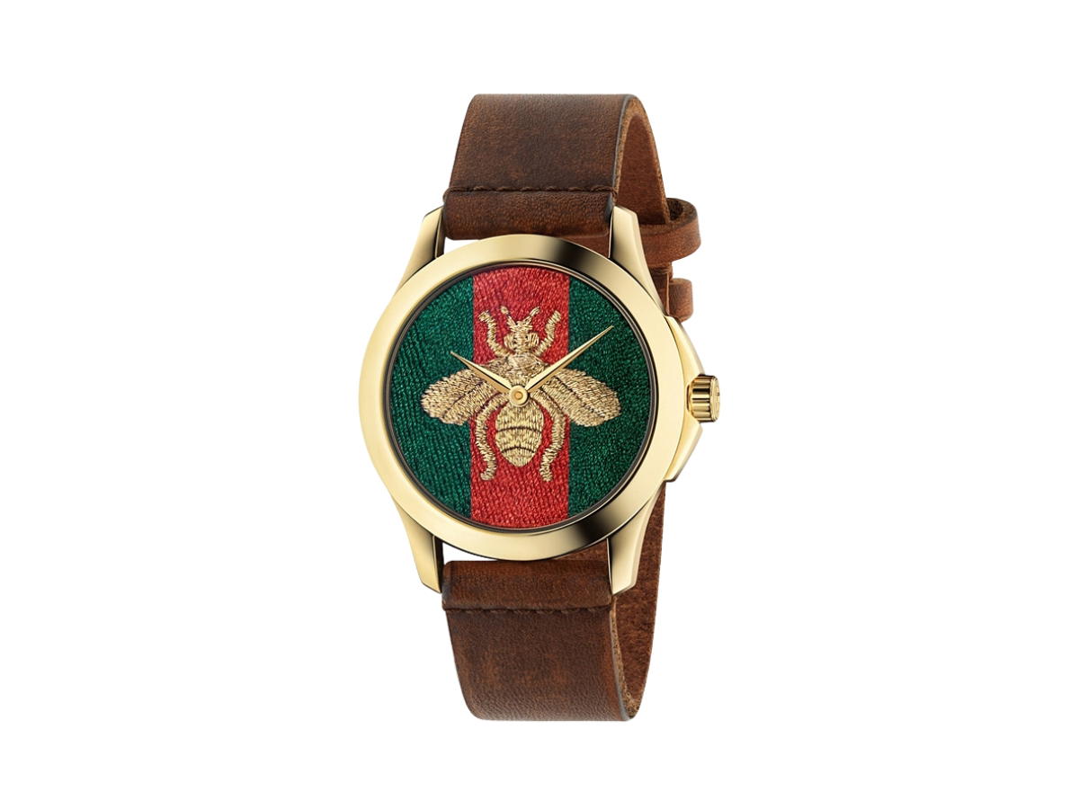 Gucci Gucci G-Timeless Le Marche Des Merveilles Nylon Dial With Gold Tone