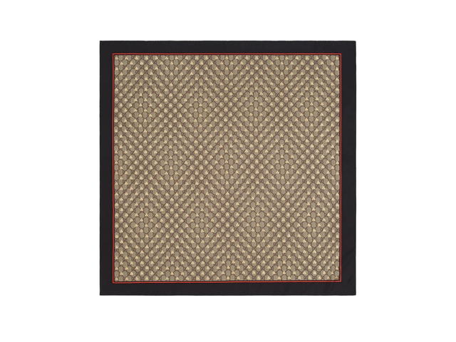 Gucci Gucci GG Bees Silk Scarf In Black-Red Organic Silk - view 1